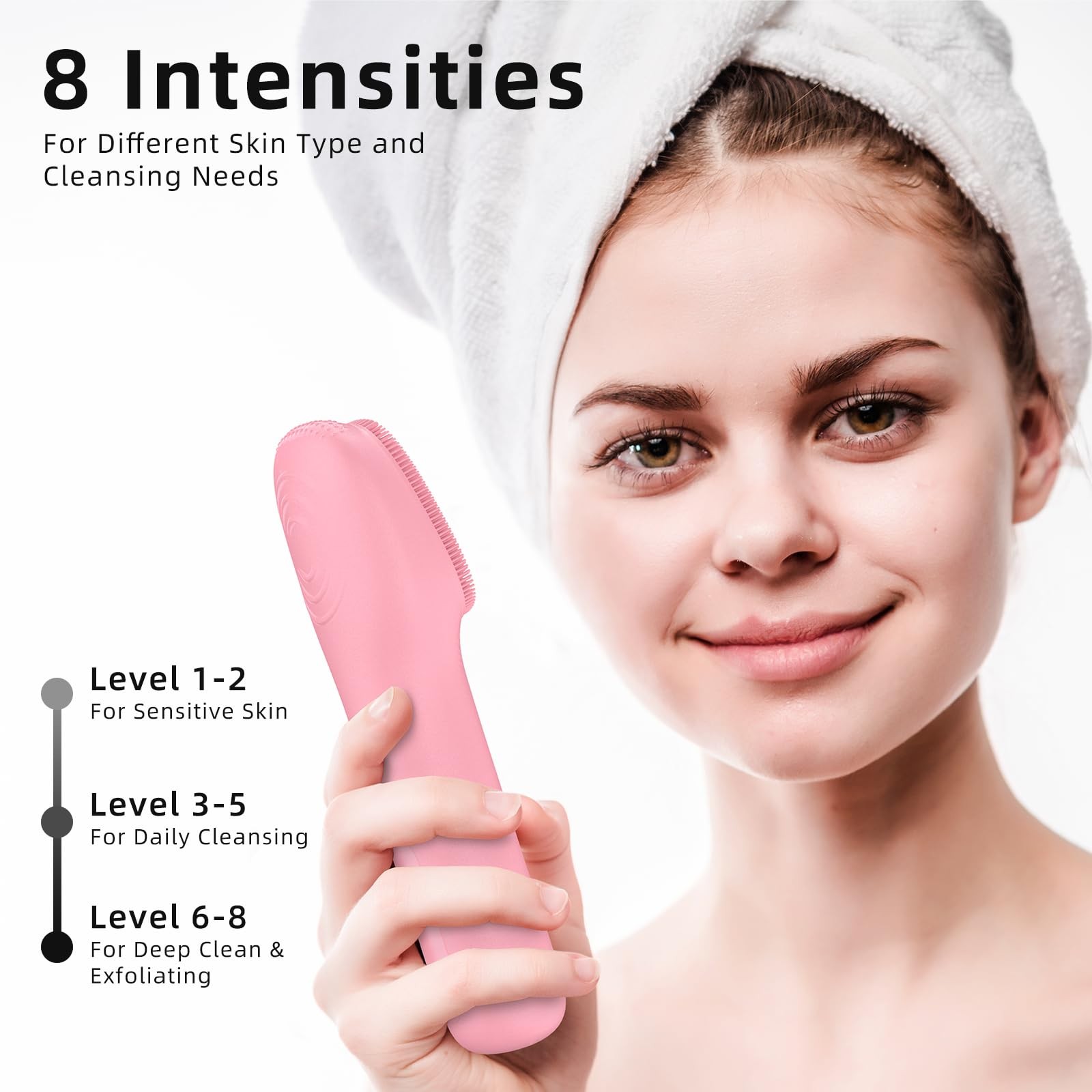 Cleansing Brush Portable Waterproof Rechargeable Wash Brush Deep Cleaning for…