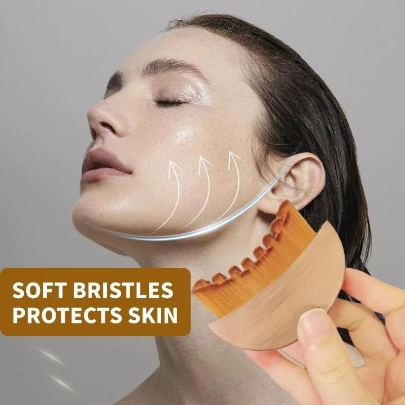 Lymphatic Contour Face Brush Jawline Chin Sculpting Gua Sha Massager
