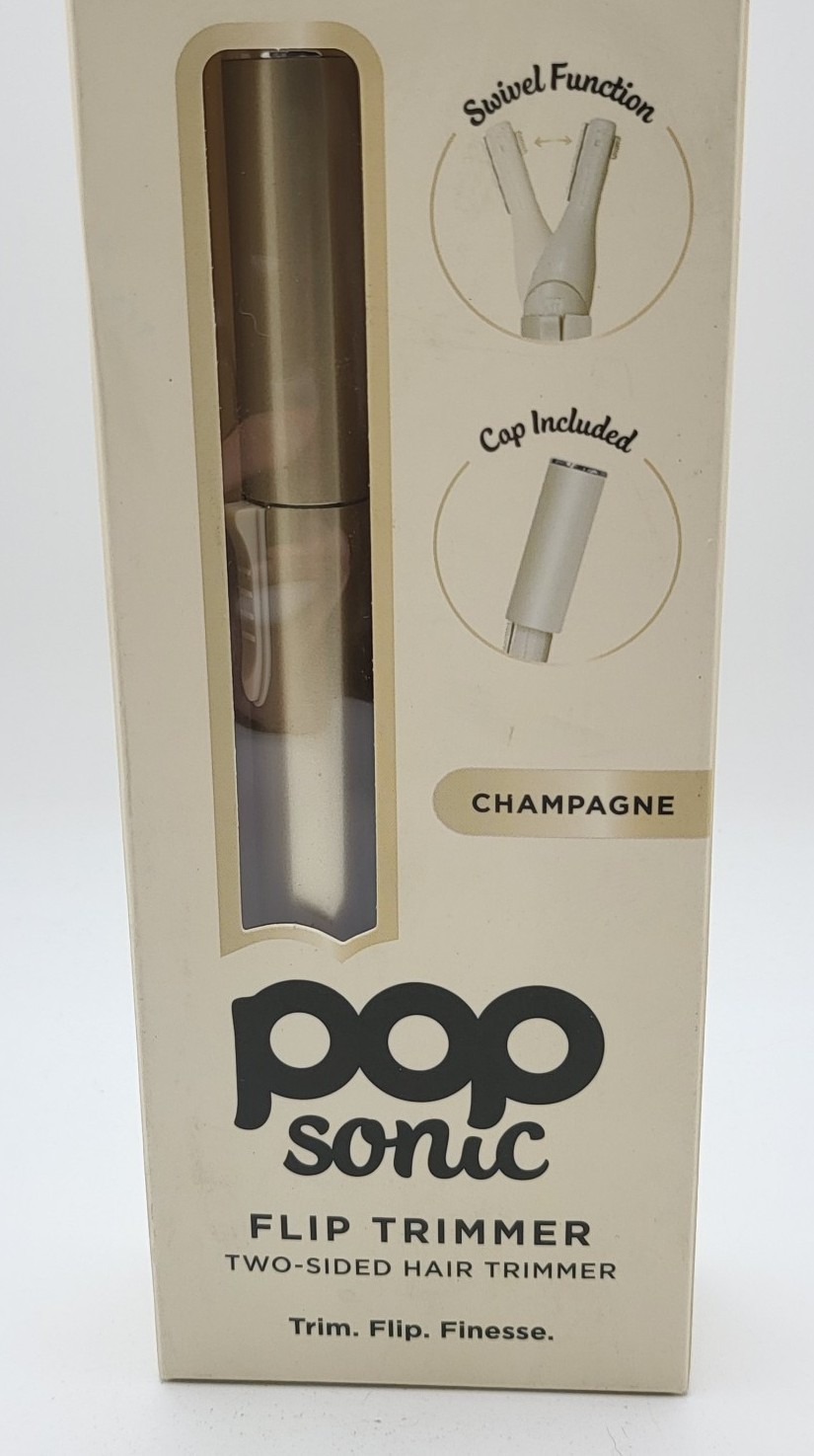 Pop Sonic Flip Hair Trimmer Two-Sided Hair Trimmer CHAMPAGNE NIB