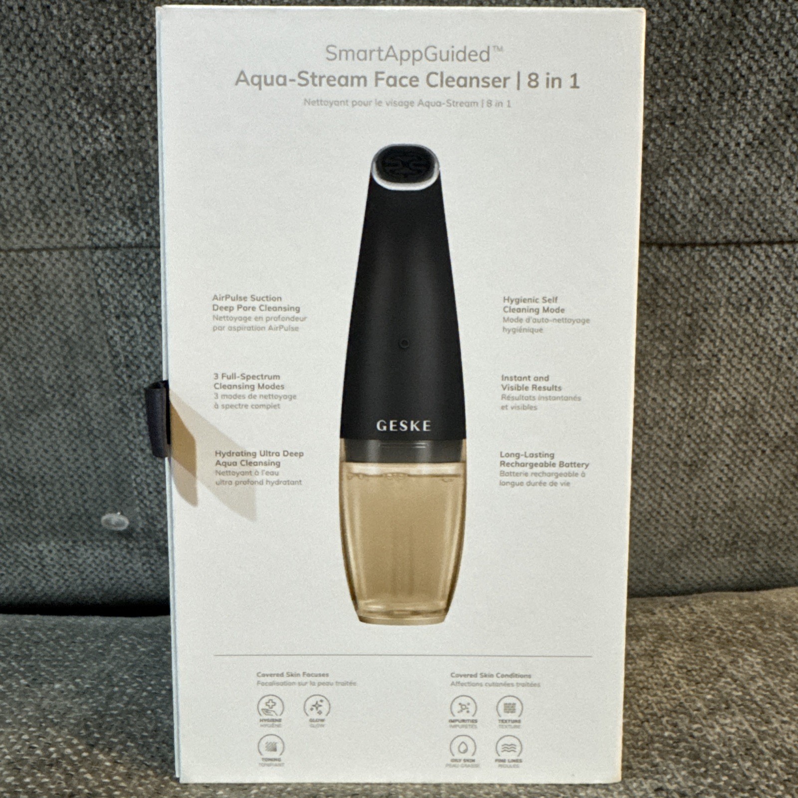 GESKE Aqua-Stream Face Cleanser 8 In 1 With 5.07 Fl Oz Aqua Steam Solution