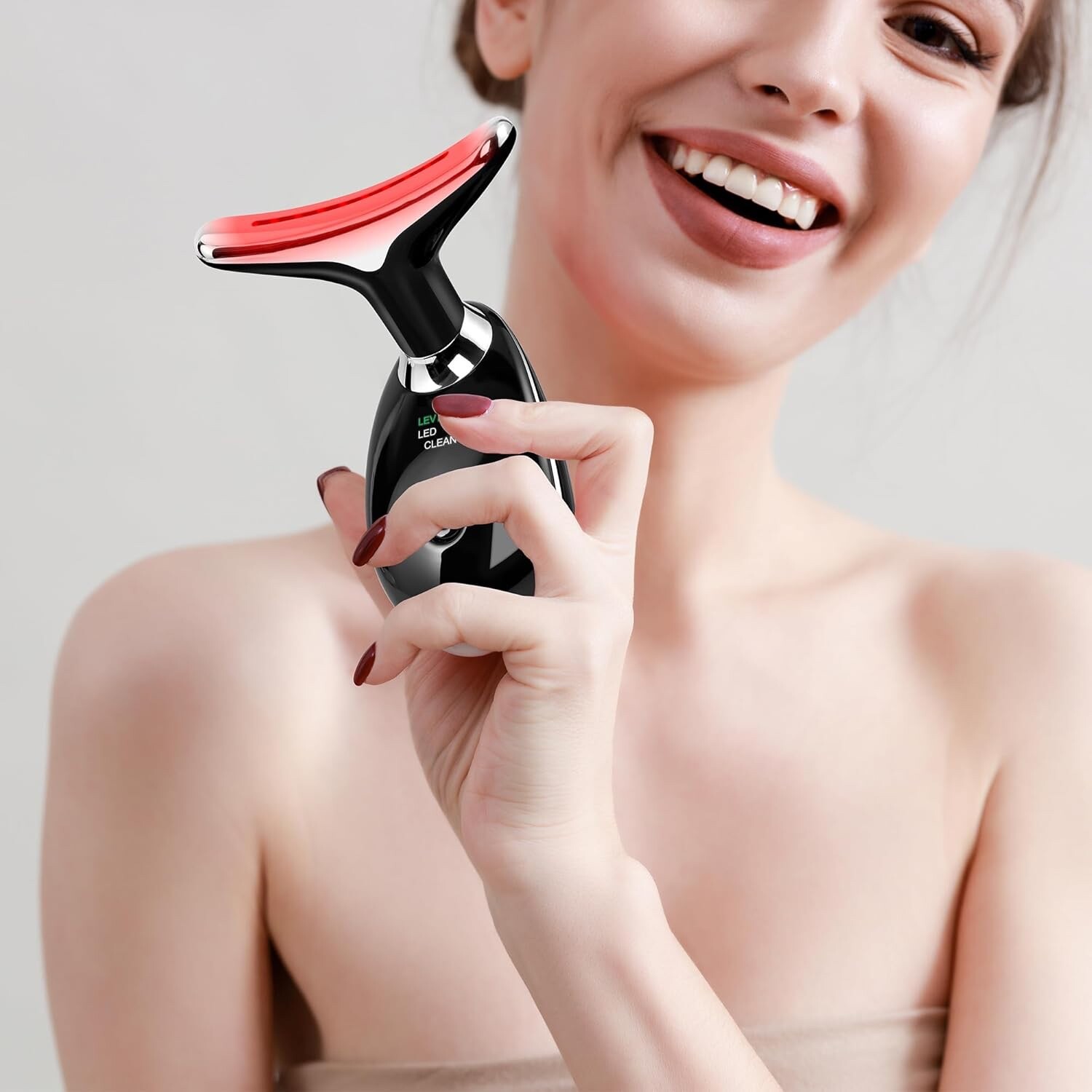 Facial Massager for Face and Neck, Red-Light-Therapy-for-Face and Neck, Face cul