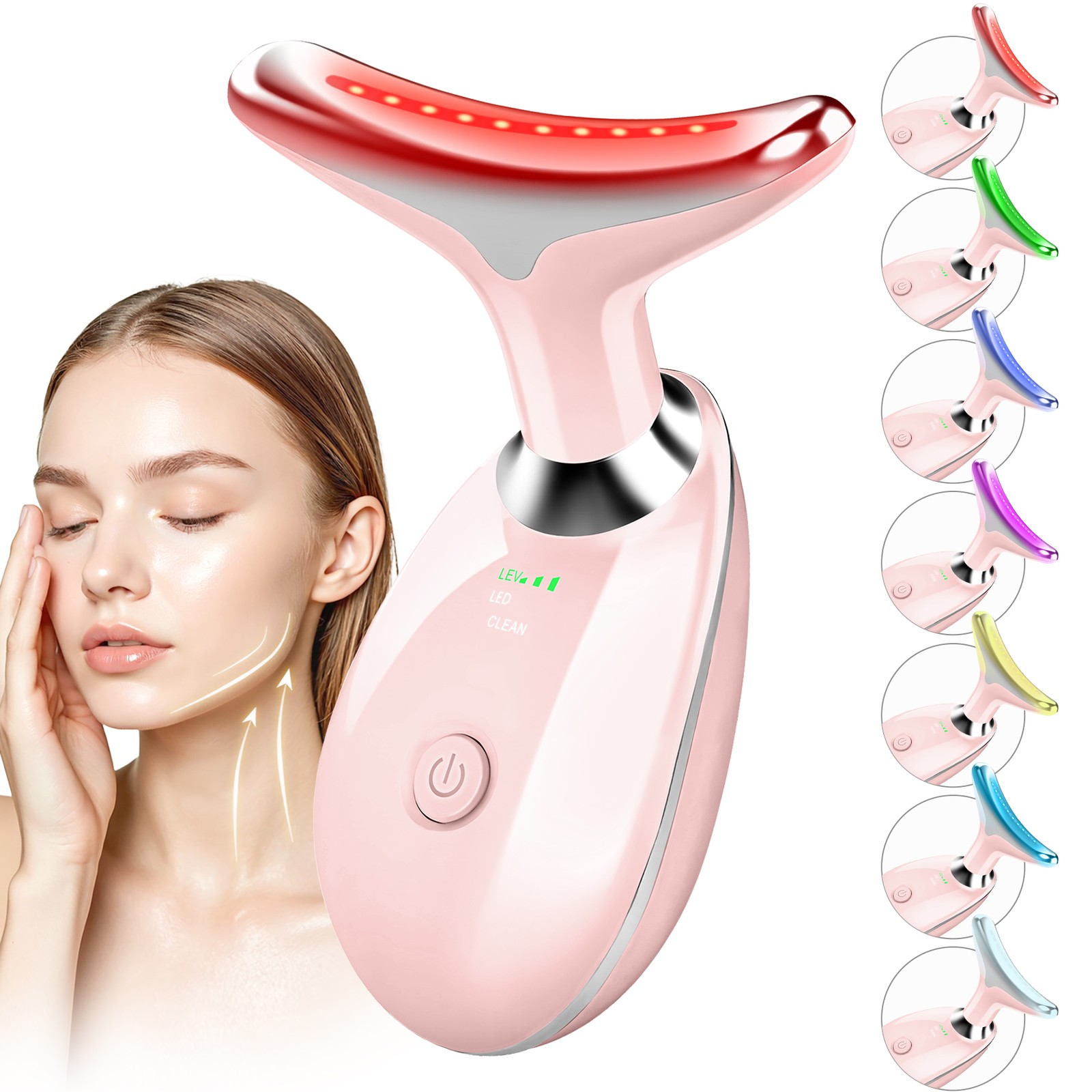 Revitalizing LED & Microcurrent Facial Massager – Face & Neck Light Therapy