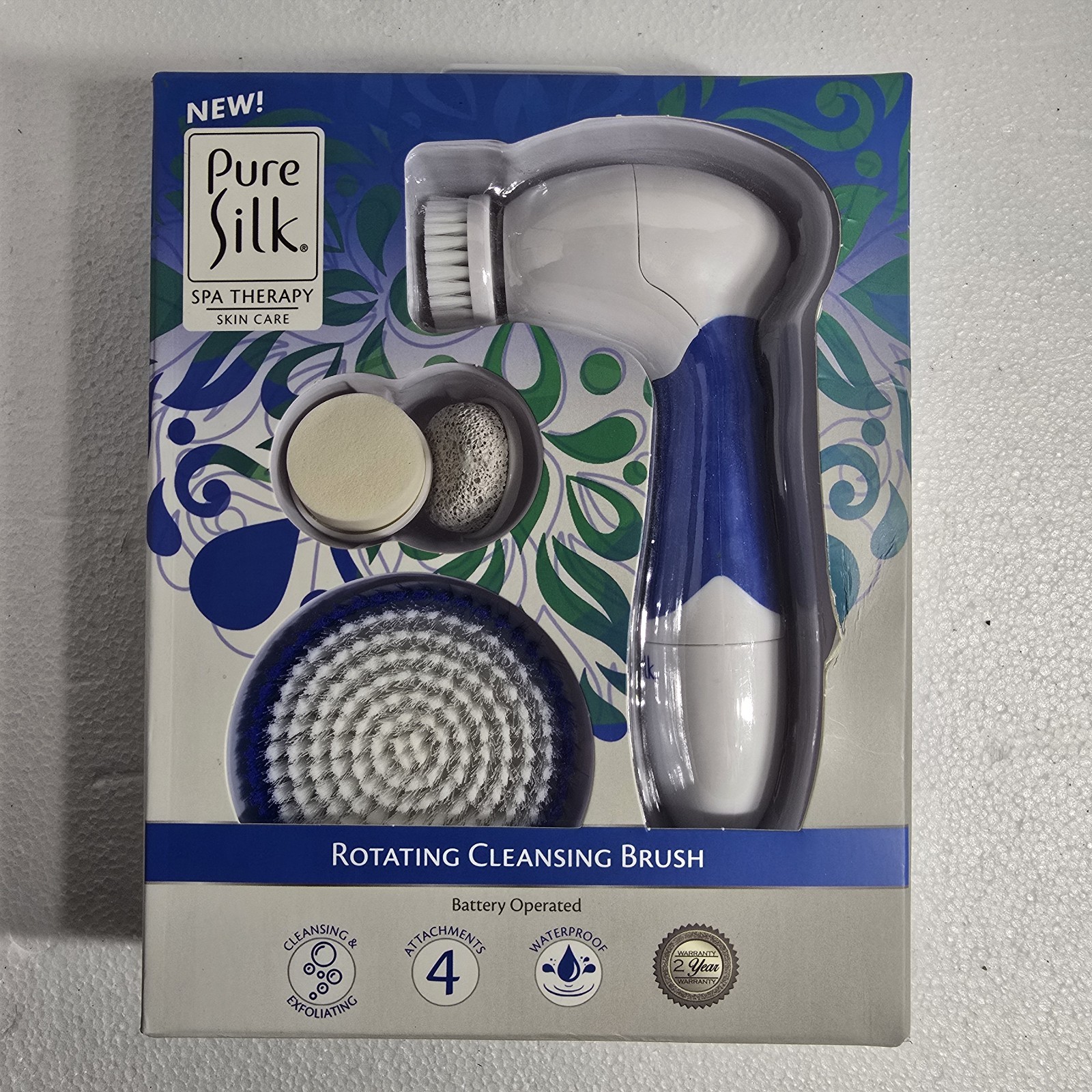 Pure Silk Spa Therapy Rotating Cleansing Face and Body Brush Set