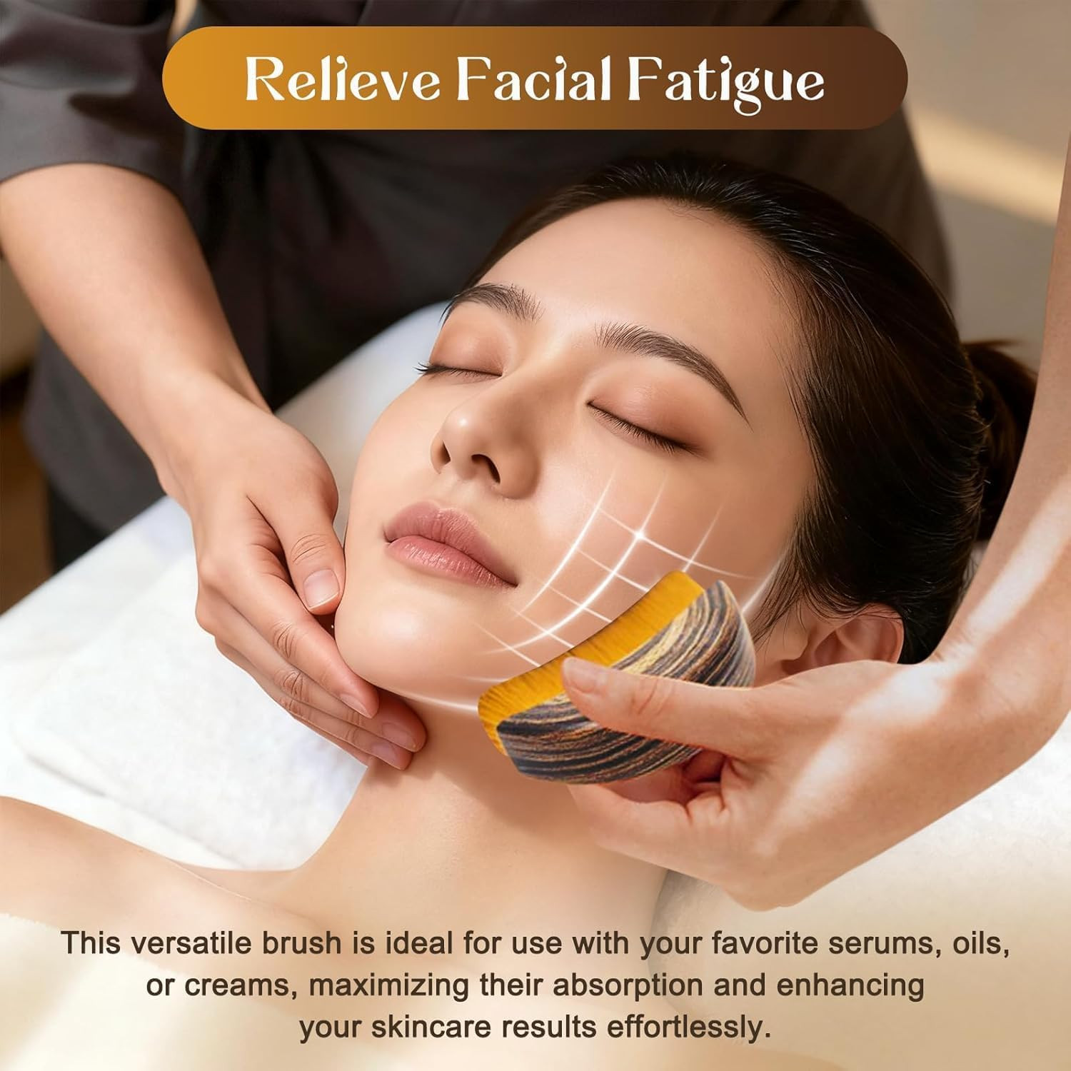 New Lymphatic Contour Face Brush, Lymphatic Drainage Massager for Face,Ergono…