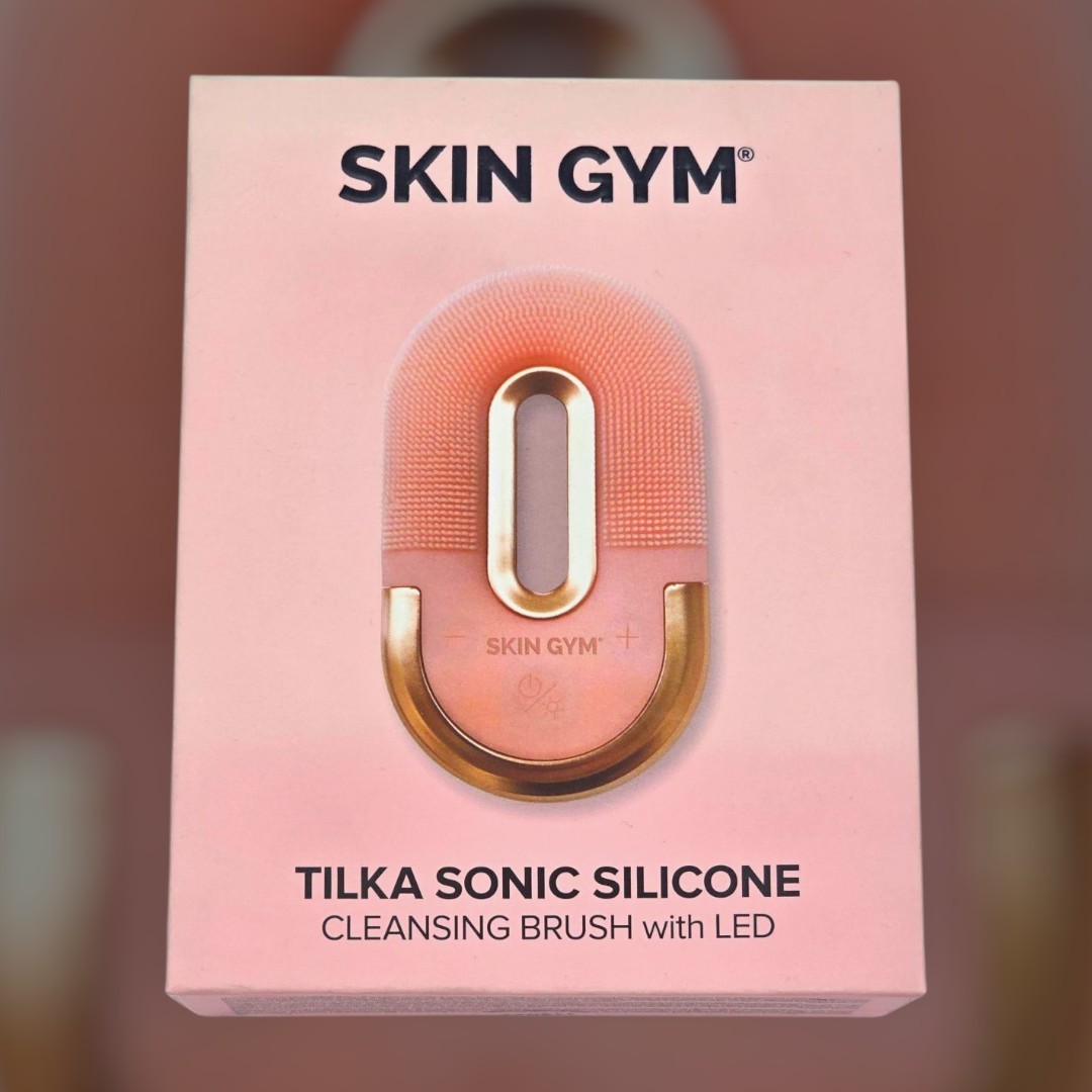 Skin Gym TILKA Cleansing Brush w/LED Sonic Silicone 3 Speed Makeup Remover NEW