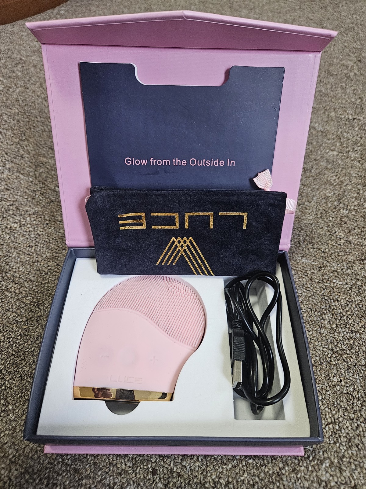Luce Facial Cleansing and Anti-aging Device in Black Luce Facial Cleanser Device