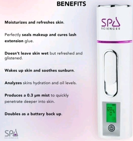 SPA SCIENCES Nano Sprayer Hydrate Mist Machine Skin Analyzer NWOT