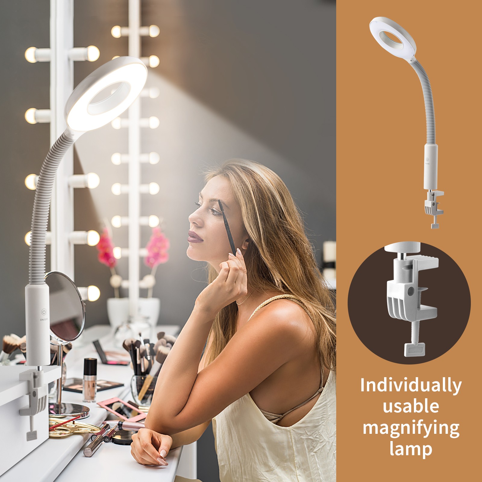 2 in 1 Professional Facial Steamer with 3X Magnifying Lamp for Home Salon Deep