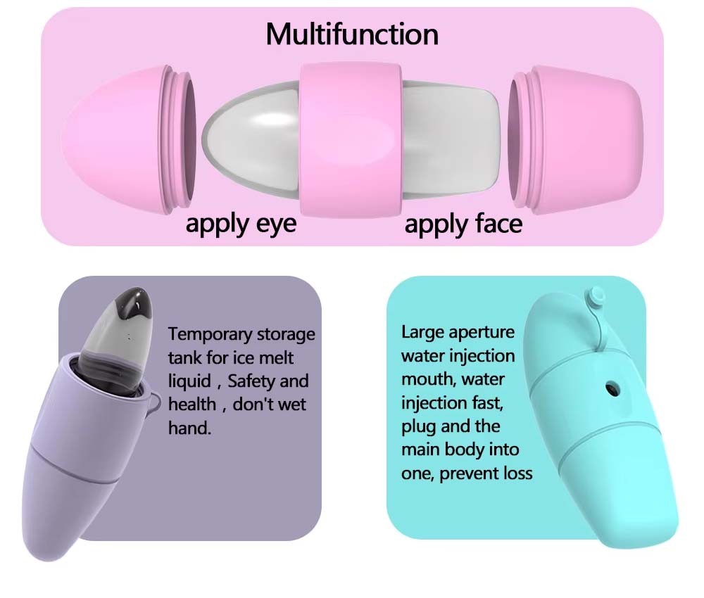 Gentle Comfortable Smooth Portable Lightweight Multifunctional Facial Ice Roller