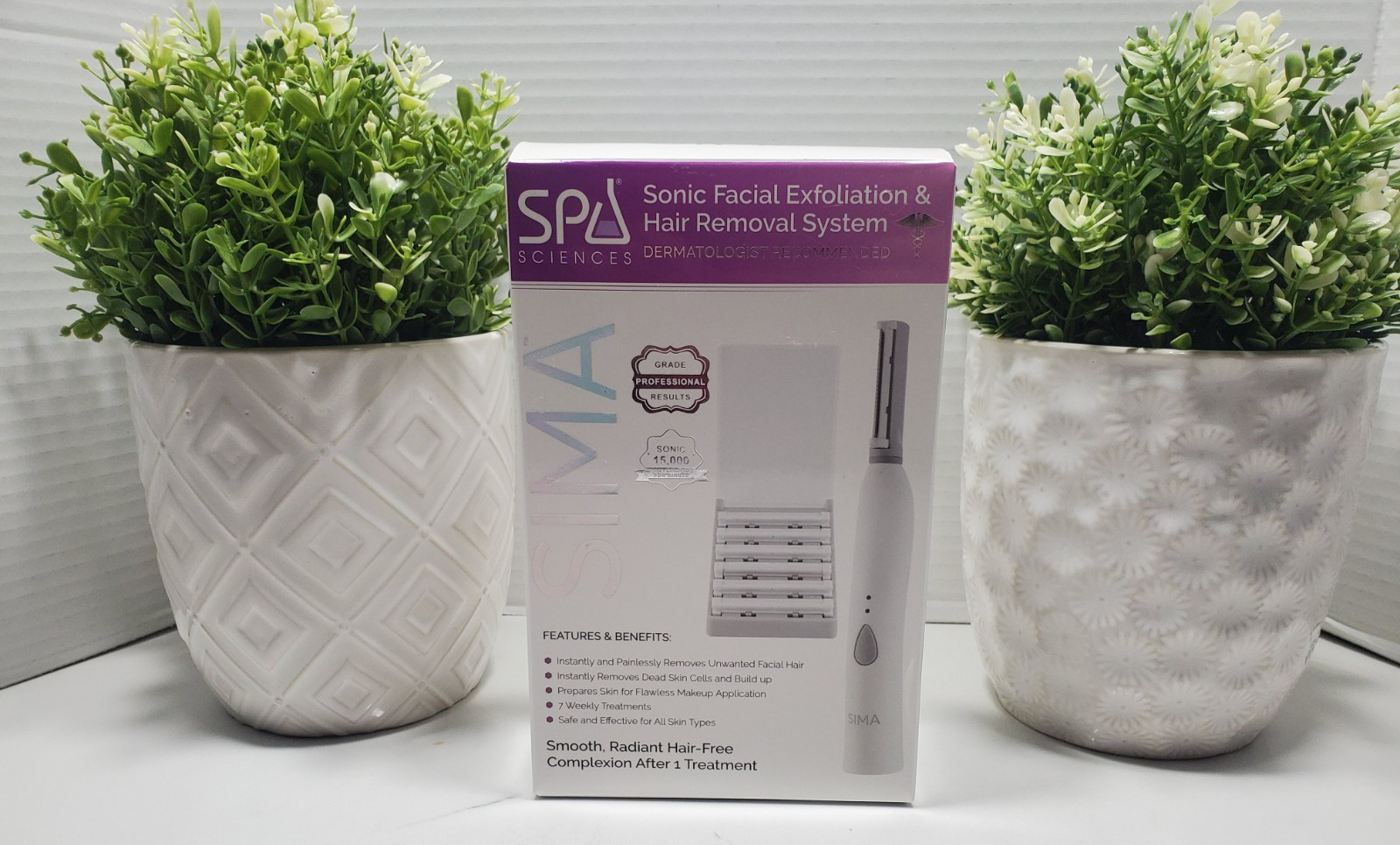 Spa Sciences SIMA Sonic Facial Exfoliation Hair Removal 💜 Open Box