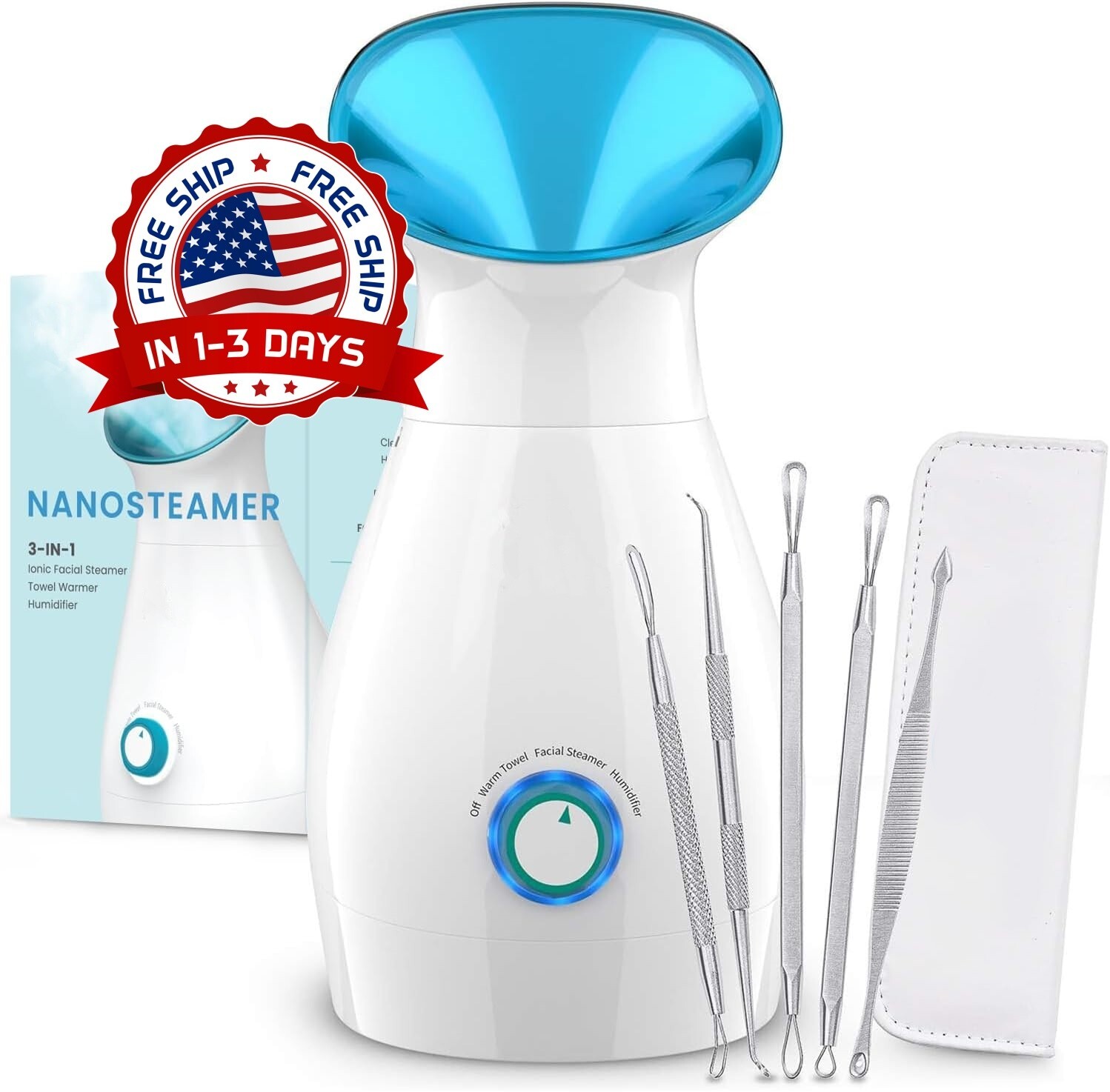 HOT Sauna Facial y Vaporizador Hidratante Para Limpieza Profunda de Poros Nuevo