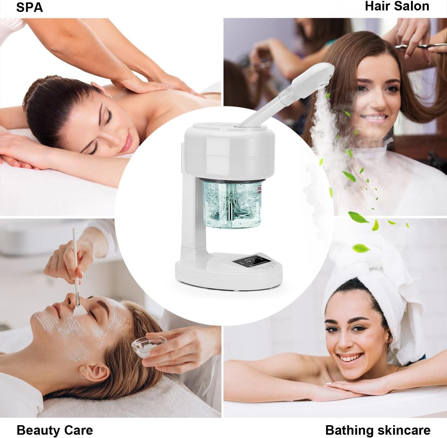 Esthetician Spa Facial Steamer 360° Rotating Arm Deep Cleaning for Home Salon
