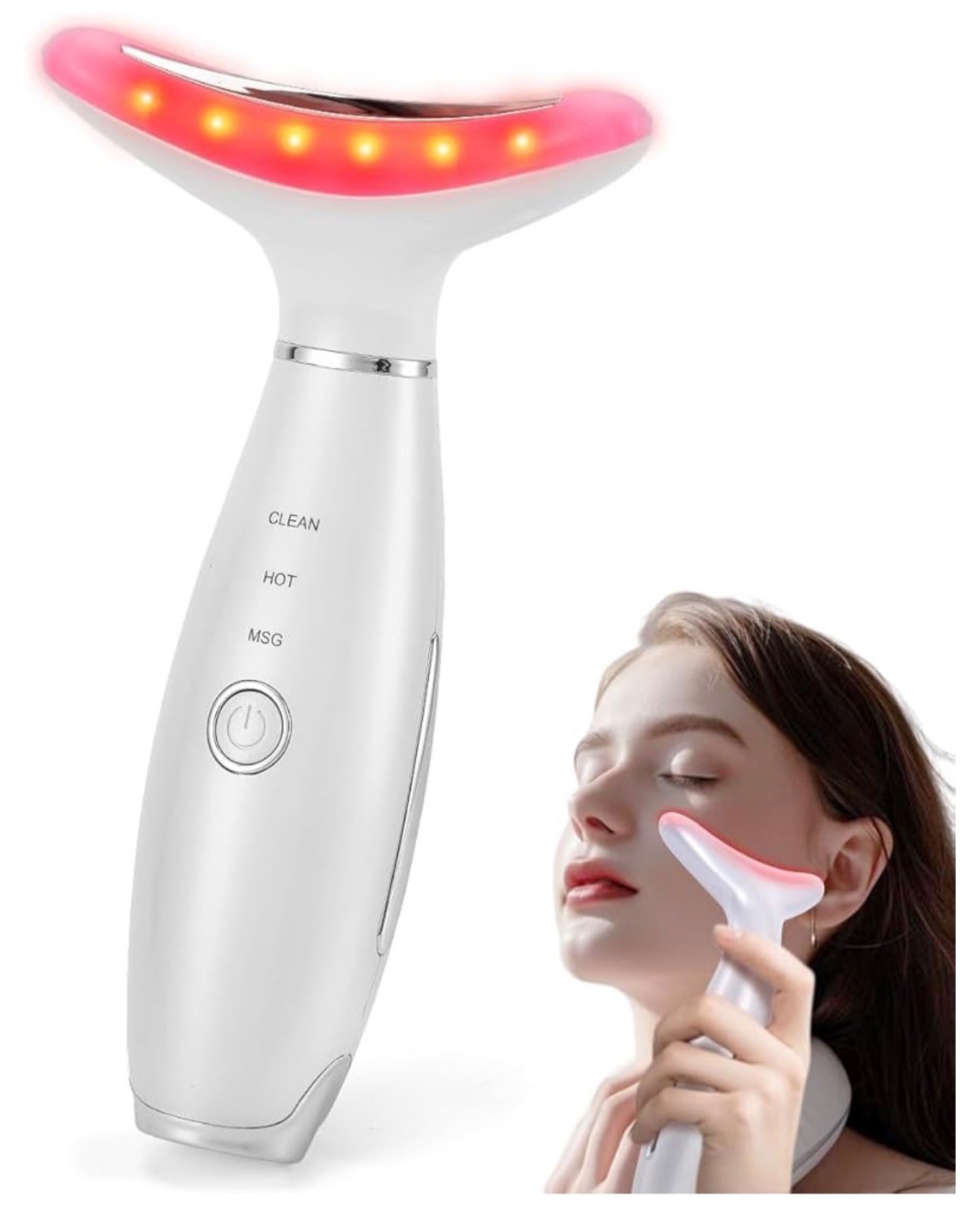 Neck Face Beauty Device, Skin Care Face Massage,3 in 1 Facial Massager, Face Scu