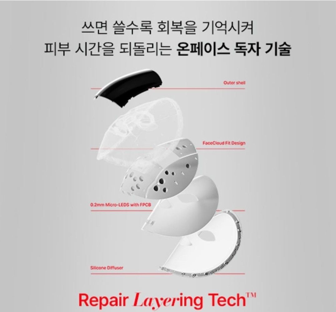 MakeON Onface LED Mask Light Therapy Face Device K-Beauty 100% Authentic