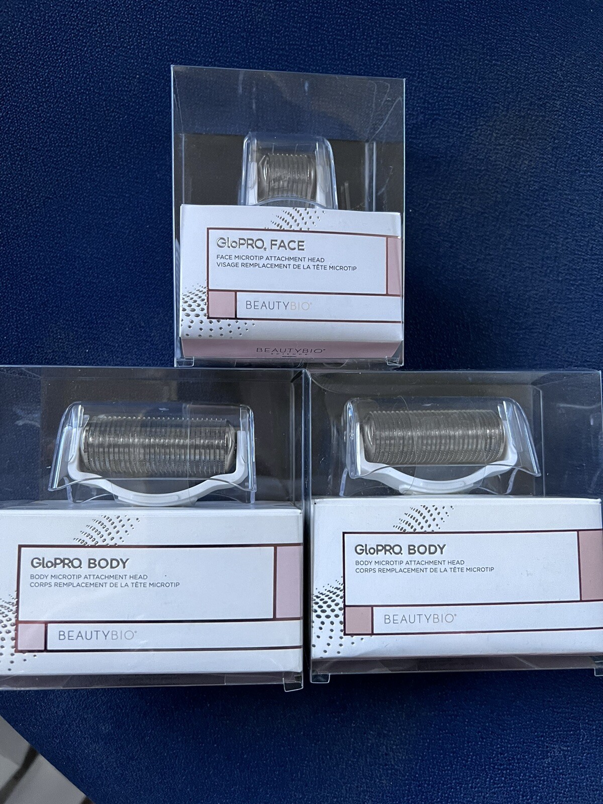 BeautyBio GloPRO Face & Body Roller Attachment Heads White NEW SEALED 2 Pack