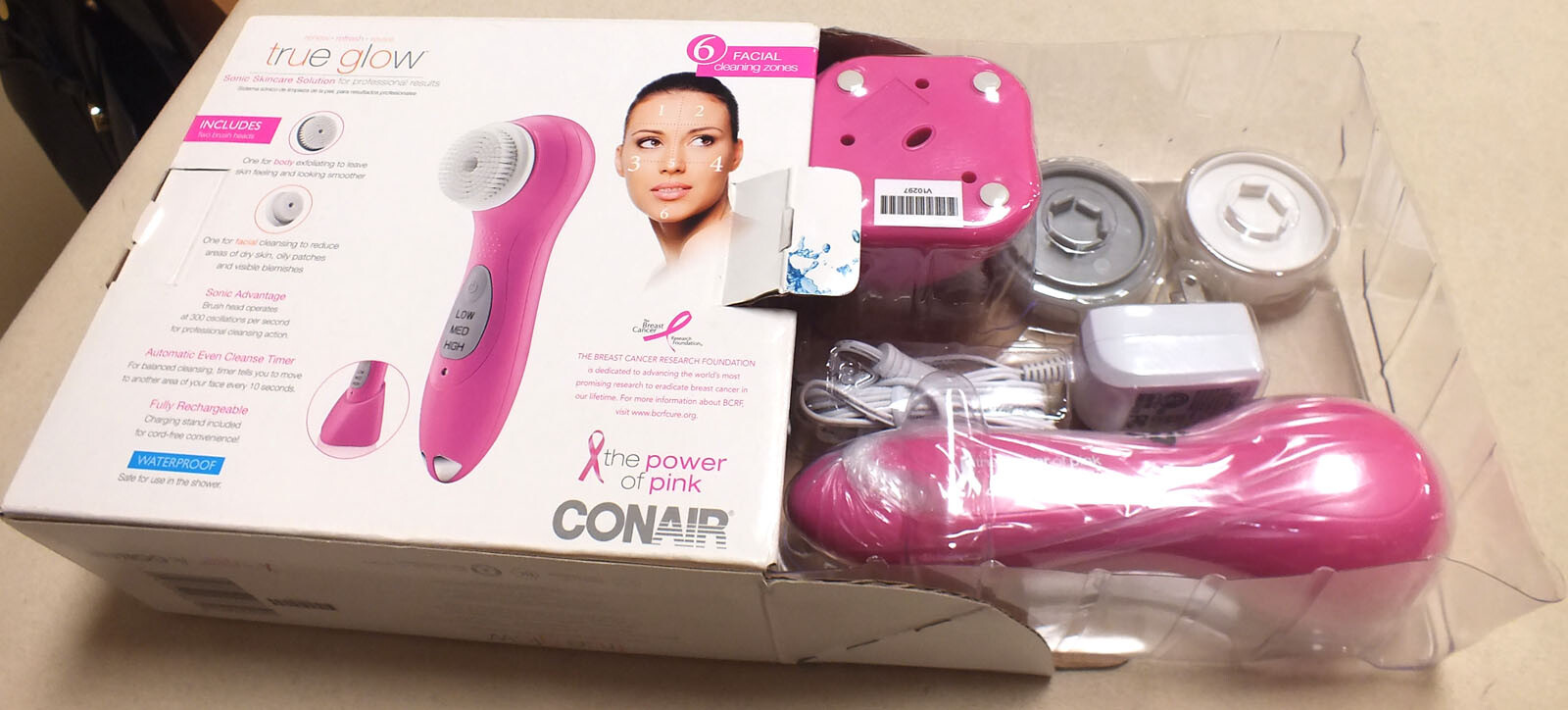 Conair True Glow Sonic Skincare Solution System The Power of Pink New