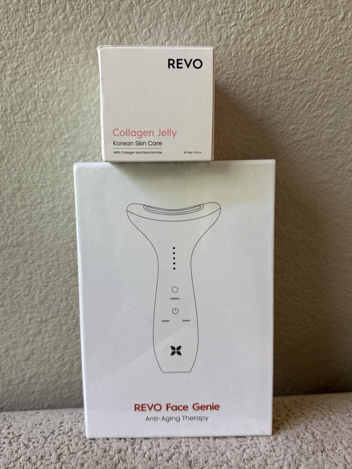 REVO Genie Facial Massager for Face and Neck + Collagen Jelly