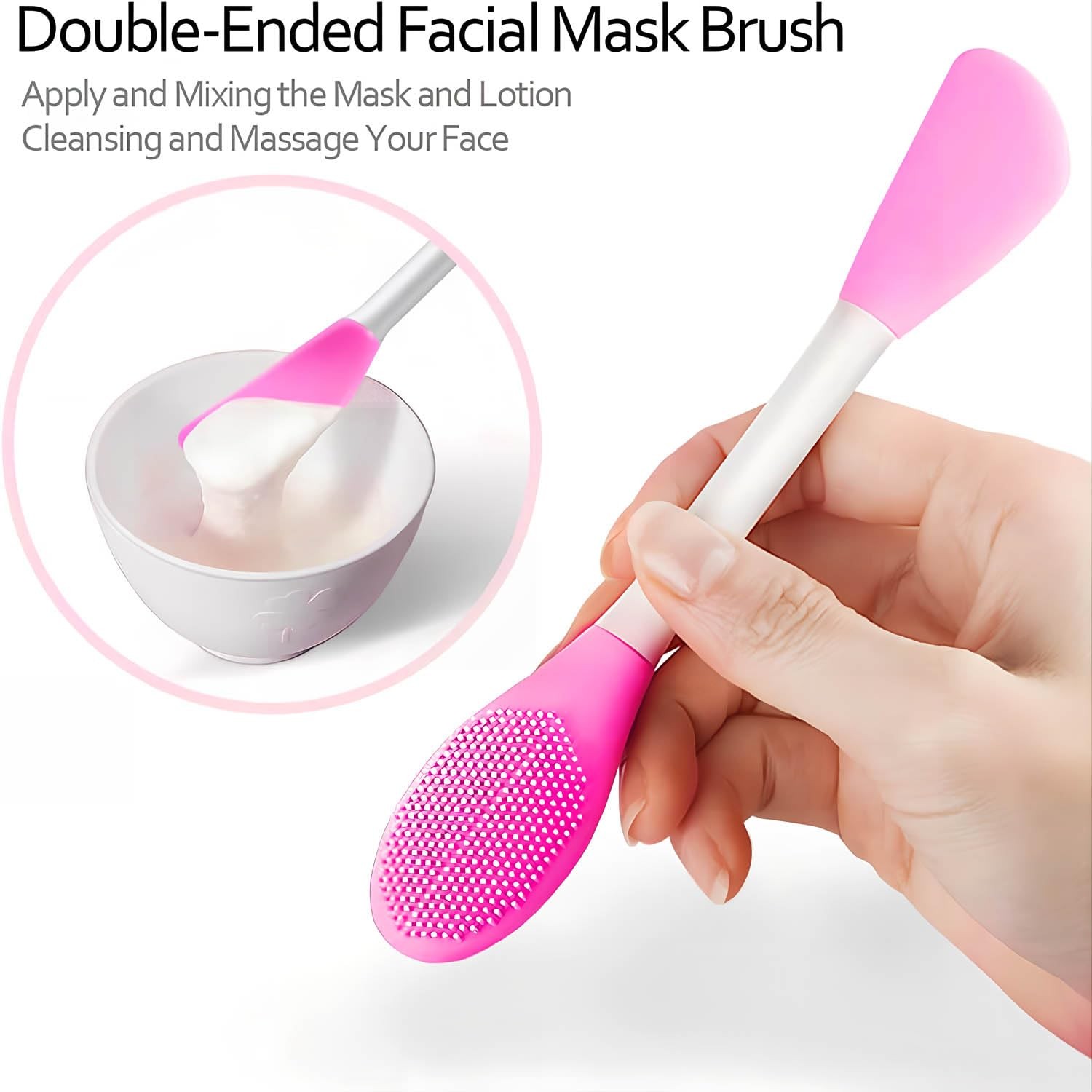 Face Scrubber,2 PCS Silicone Brush,Facial One Size, Multicolored