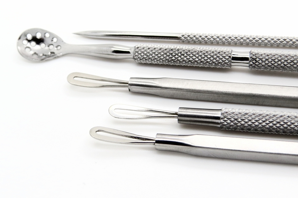 Kit of 5 Professional Comedone Blackhead Pimple Blemish Acne Remover Tools Set