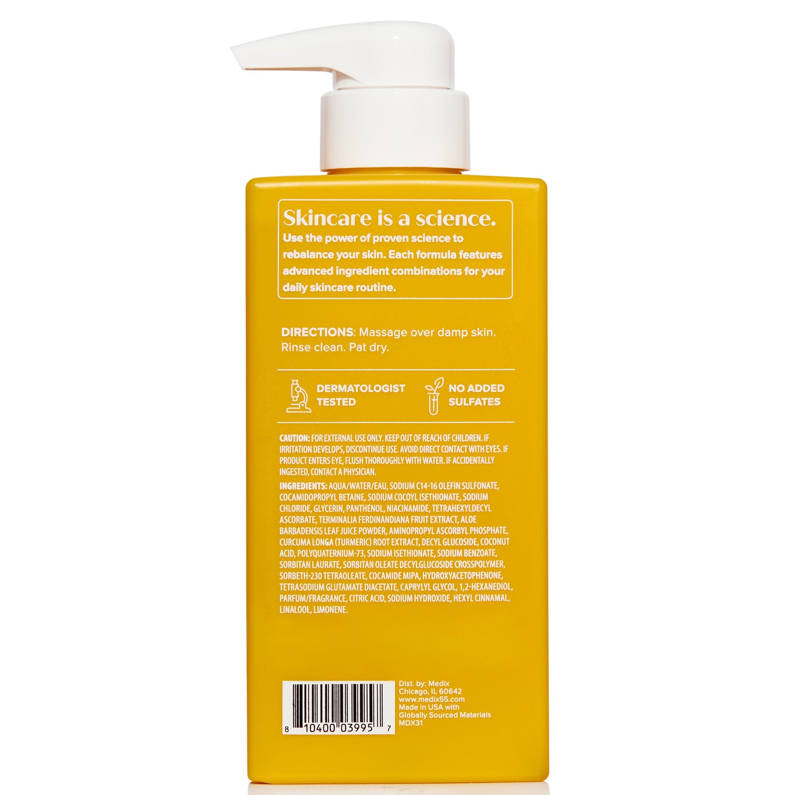 Medix 5.5 Radiant 1-Pack (15 Fl Oz each), Glow Citrus Body Wash Gel