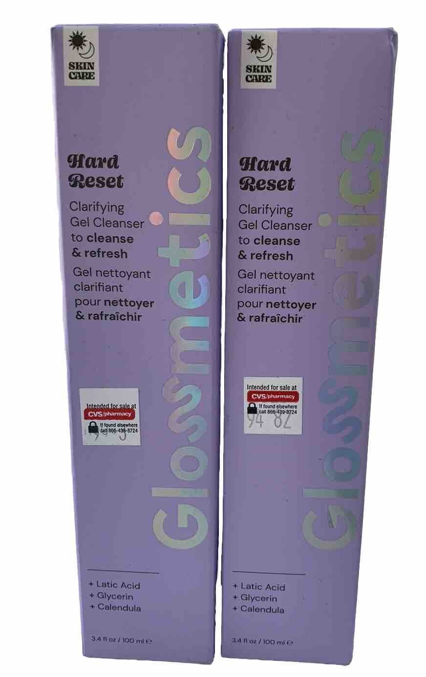 2 NEW BOXES GLOSSMETICS HARD RESET CLARIFYING GEL CLEANSER – 3.4 OZ #2
