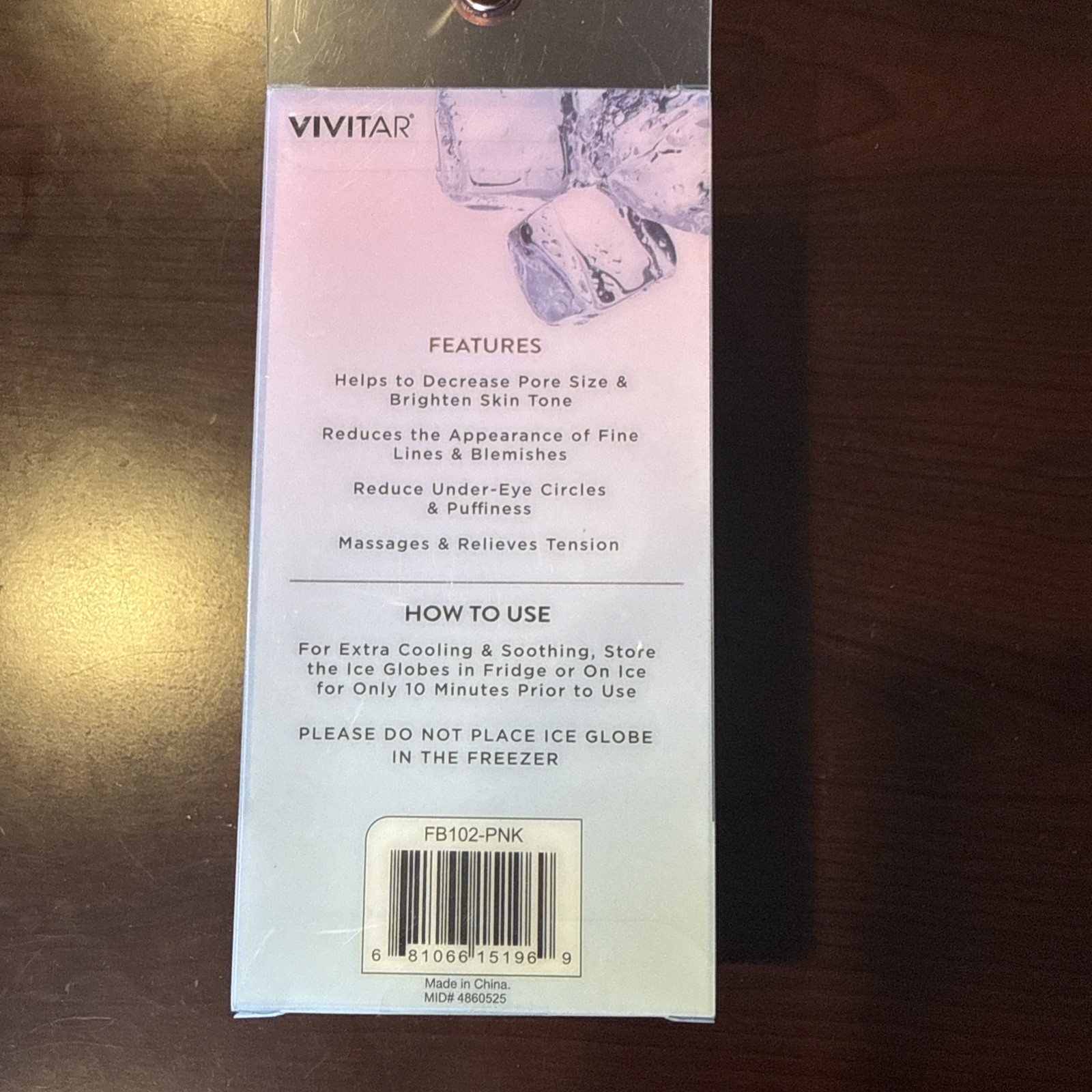 NEW Vivitar SIMPLY BEAUTIFUL .Facial Ice Globe CRYOTHERAPHY Skincare Anti Aging