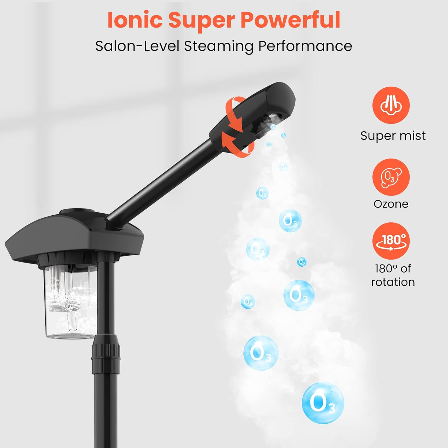 Ionic Facial Steamer, Professional Face Steamer for Facial, Esthetician Steamer