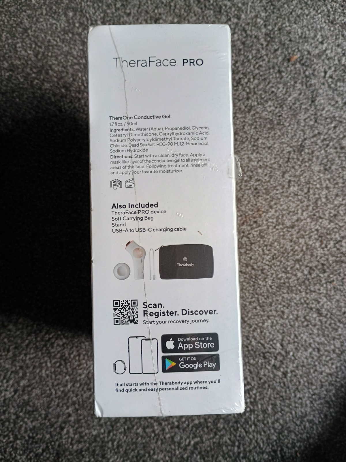 Therabody – TheraFace PRO – Multi-Use Facial Health Device – White – NEW