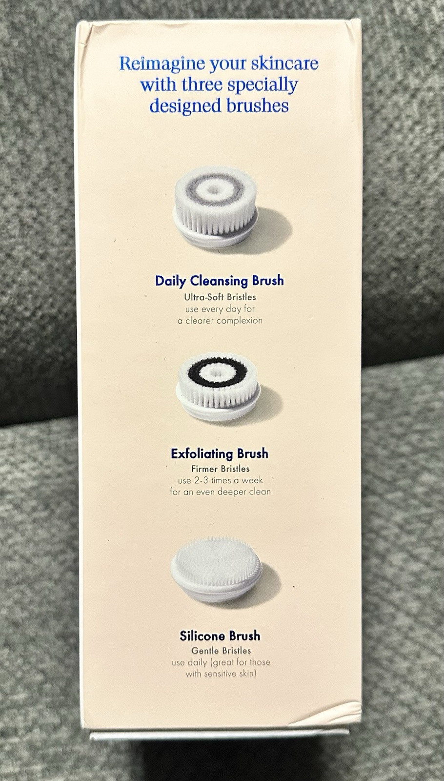 RAEDIA-Facial Cleansing System-3 Rotating Brush Heads-VANITY PLANET- Opened