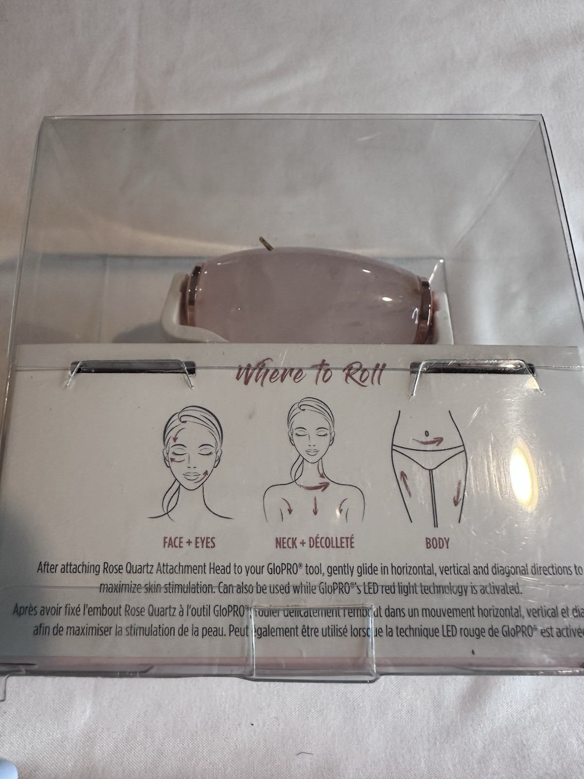 GlowPro Quartz Attachment Face&Body Beauty Bio Depuff, Cooling