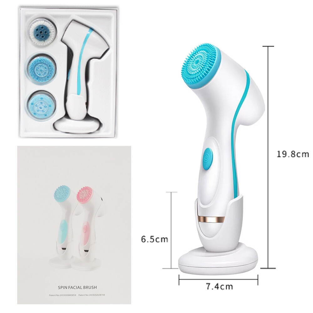 Facial Cleansing Spin Brush Set Galvanic Spa Cleaning Remove Blackhead Machine