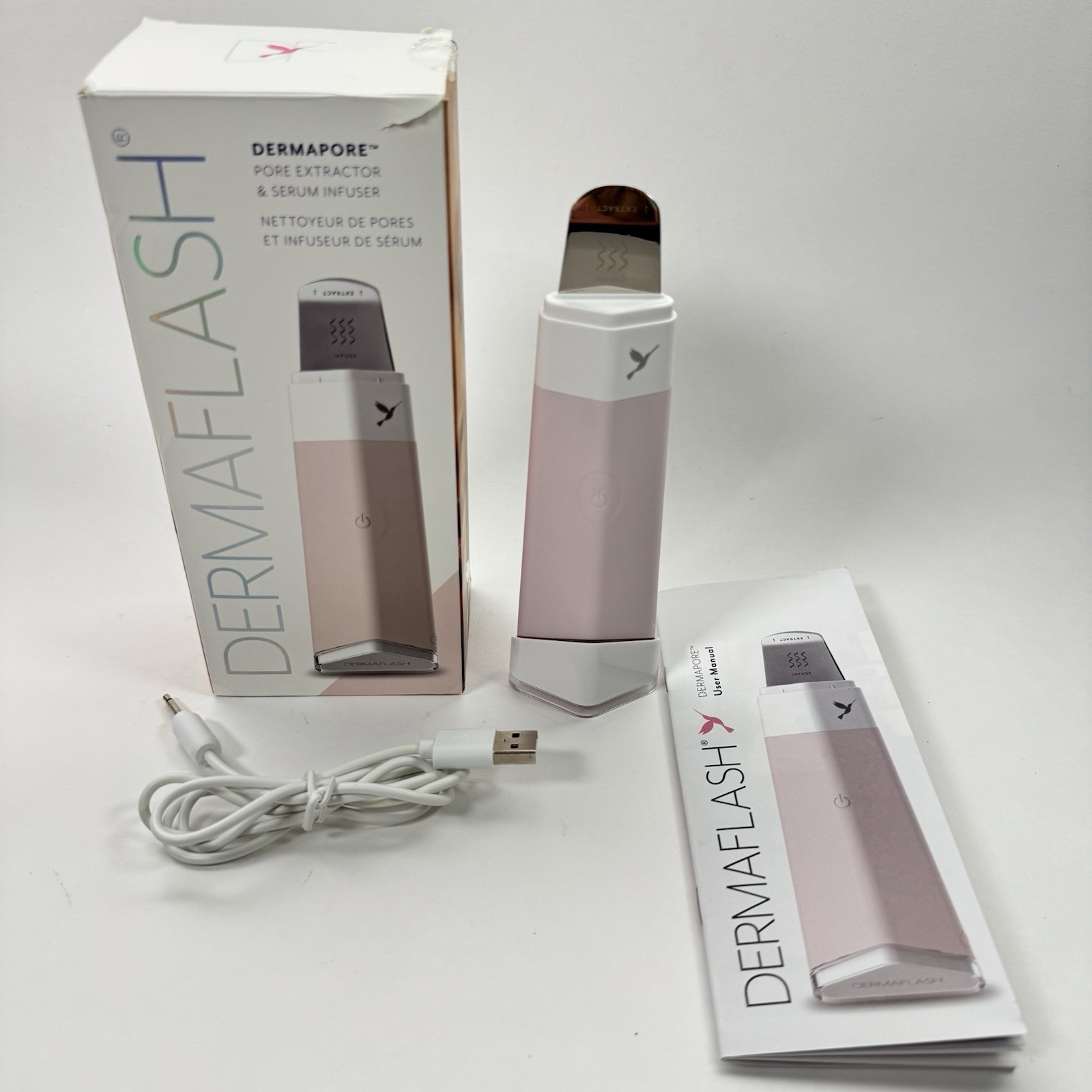 Dermaflash Dermapore Pore Extractor & Serum Infuser Blush Pink