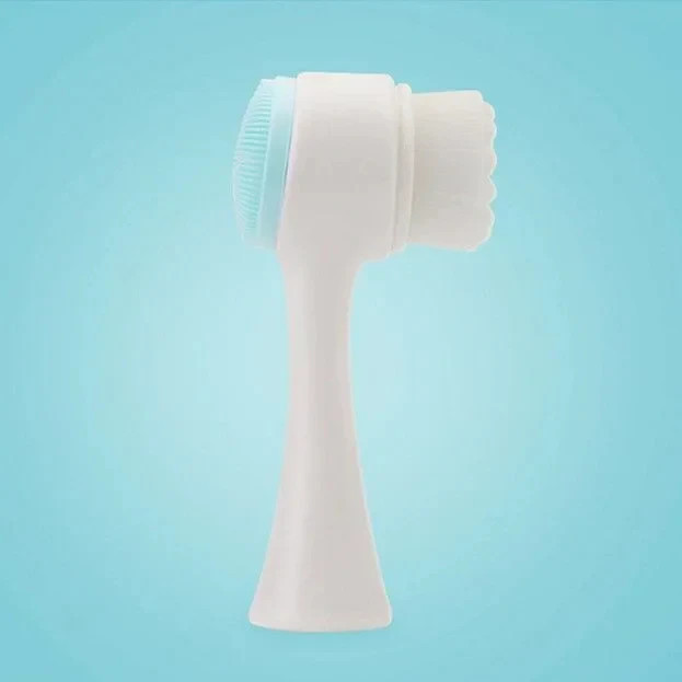 2 in 1 Manual Facial Cleansing Brush Double Side Skin Care Face Brush Silicone