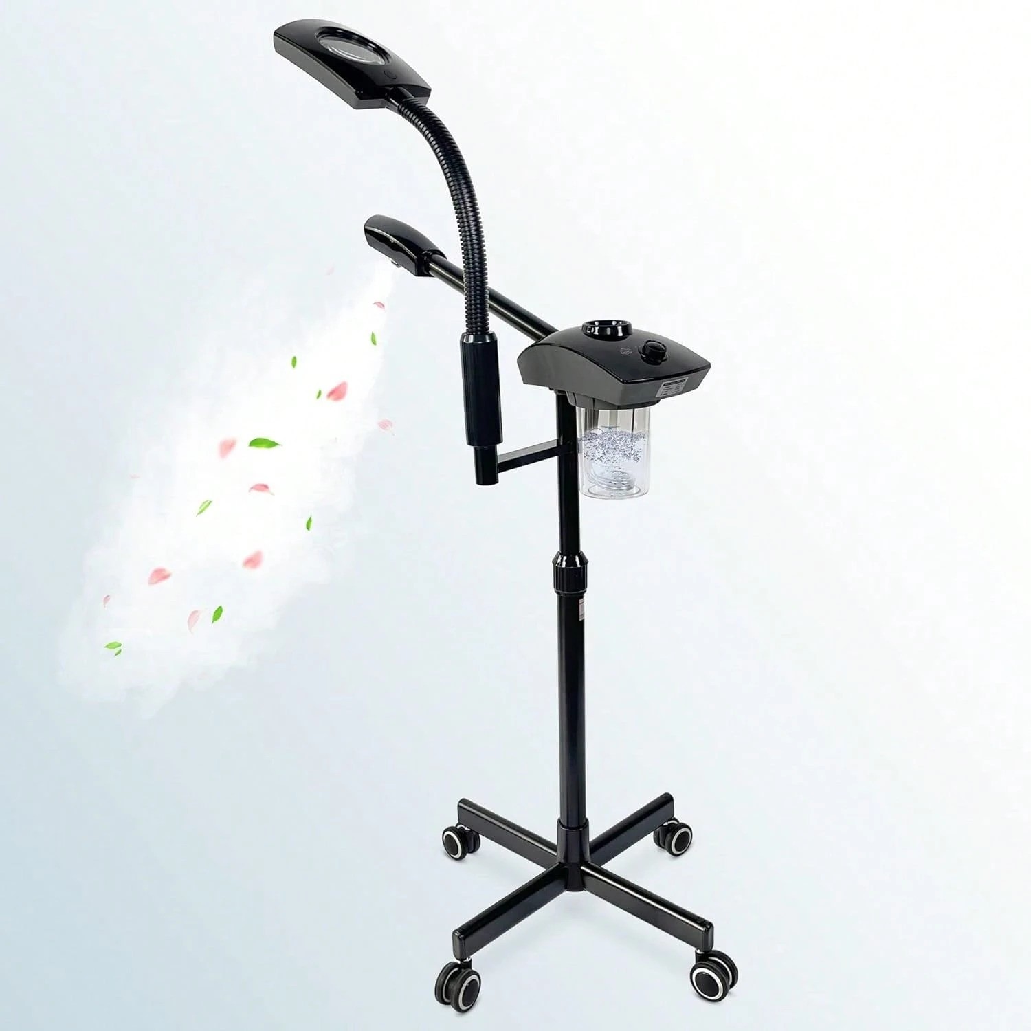 2 in 1 Facial Steamer with 3X Magnifying Lamp, Rolling Stand