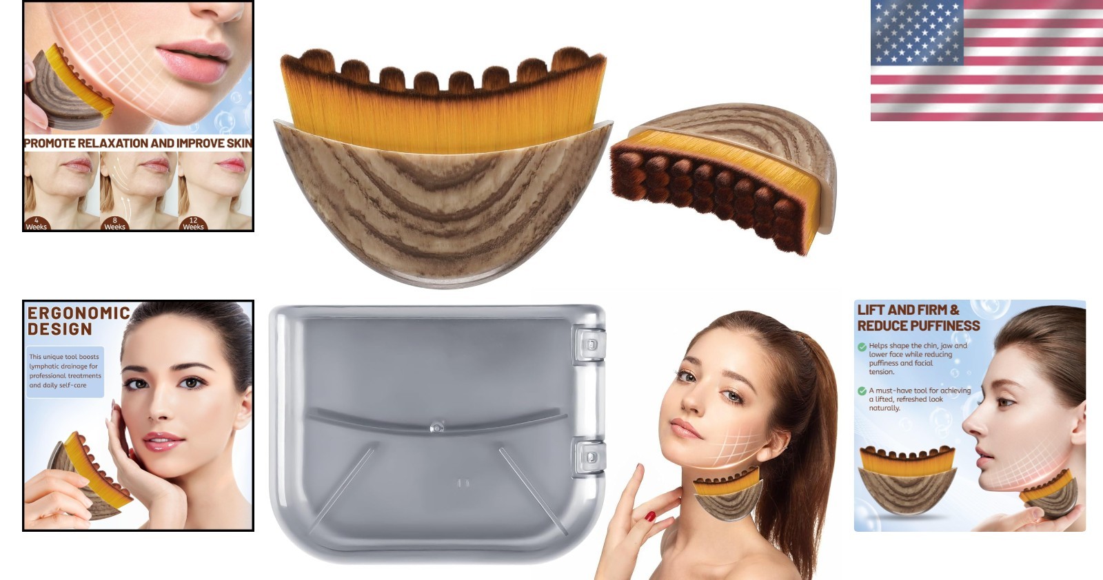 Compact Lymphatic Drainage Brush – Enhance Skin Radiance Anywhere, Anytime