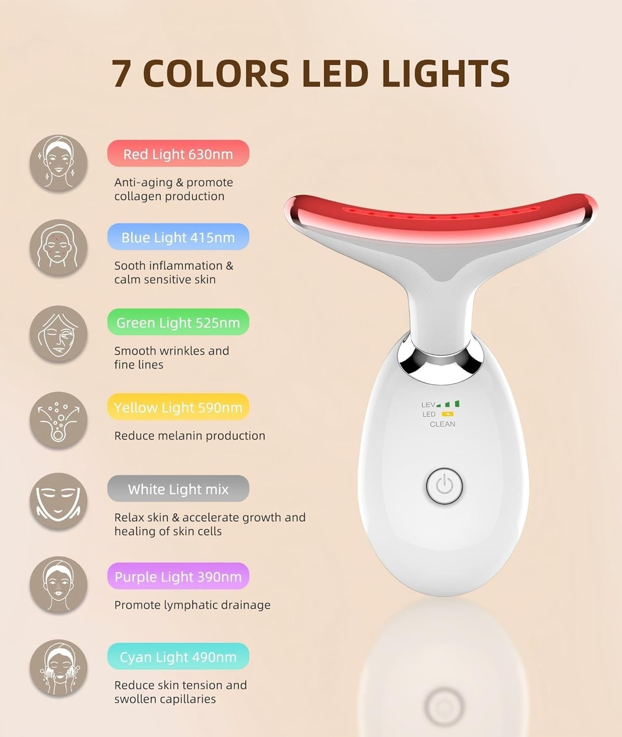 ES-1081 Intense Pulse Light IPL Wrinkle Reducing Device – LED, EMS, Heat