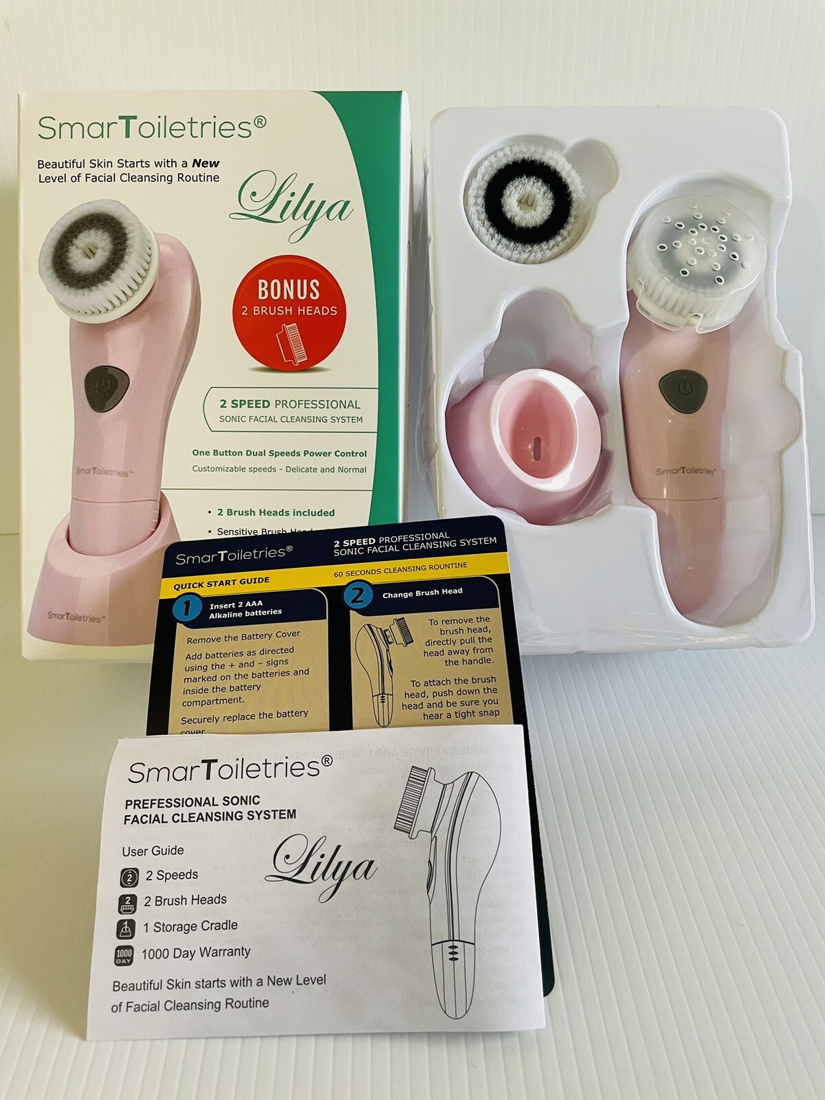 Lilya Smartoiletries 2 Speed Professional Sonic Facial Cleansing Syatem New