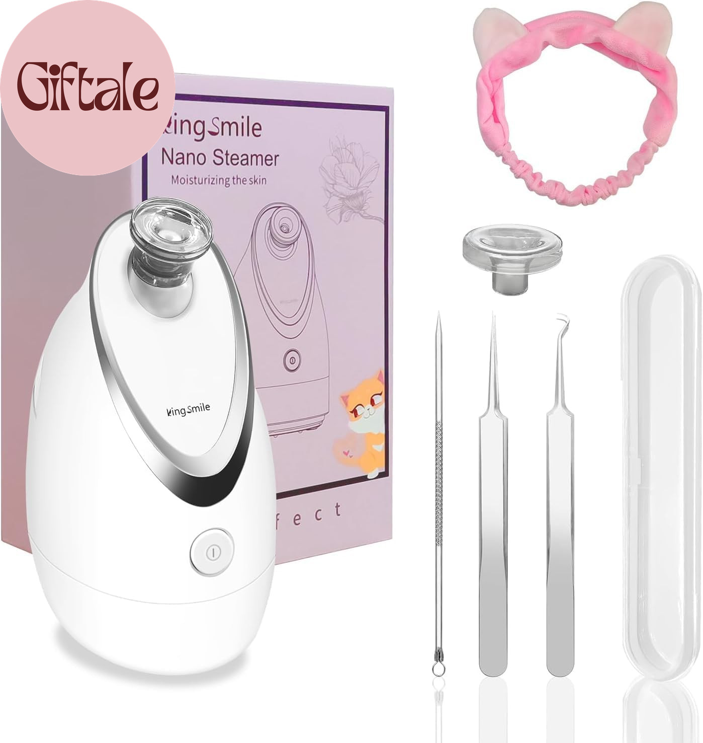 Facial Steamer, 3 in 1 Face Steamer for Facial,Compact Nanosteamer with Aromathe