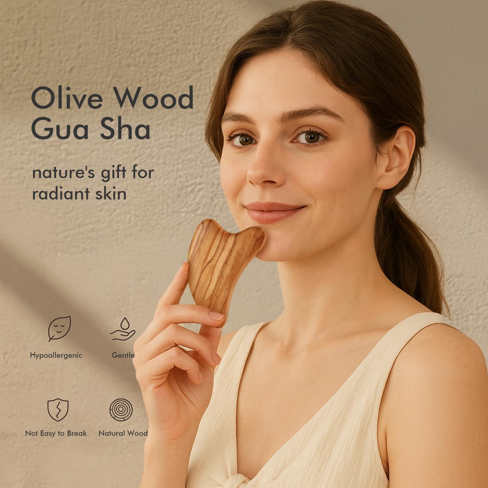CHOSIN Gua Sha Tool for Face & Body: Massager Lymphatic Brown