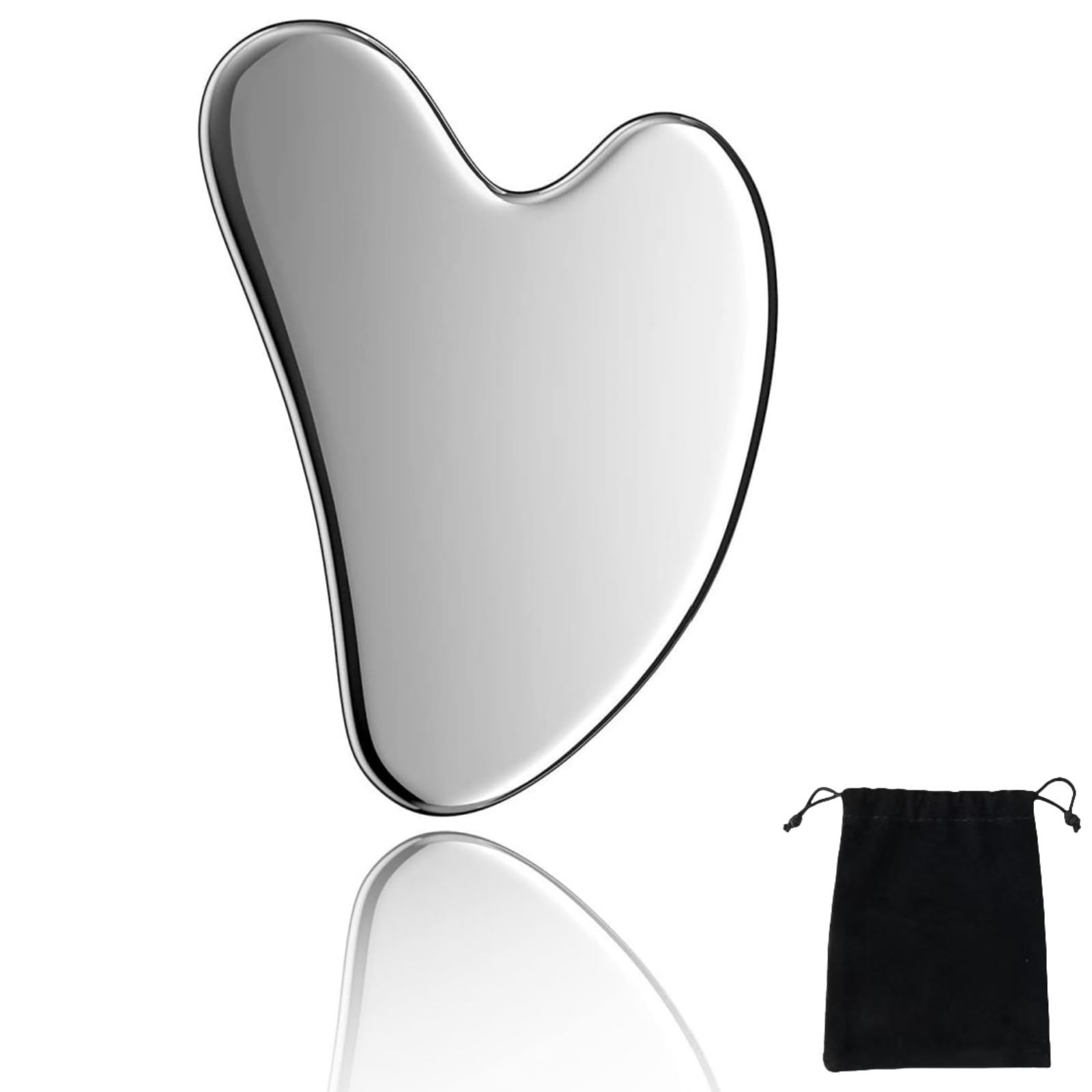 Gua Sha Scraping Tool Set, Heart-Shaped Metal Gua Sha Face Massage Tool, Faci…