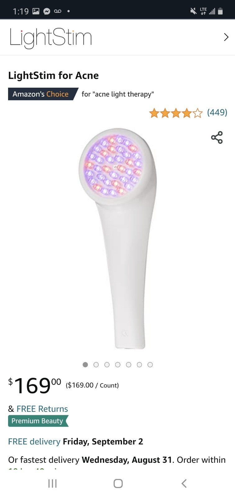 LightStim for Acne NEW retails on Amazon for $169 See ALL photos for specs