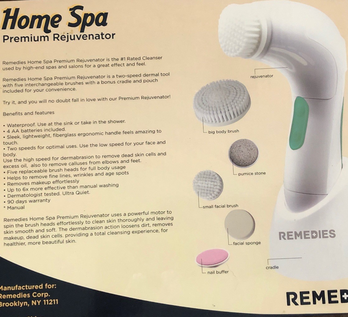 Remedies Home Spa Premium Rejuvenator 2-Speed Dermal Tool Cleanser