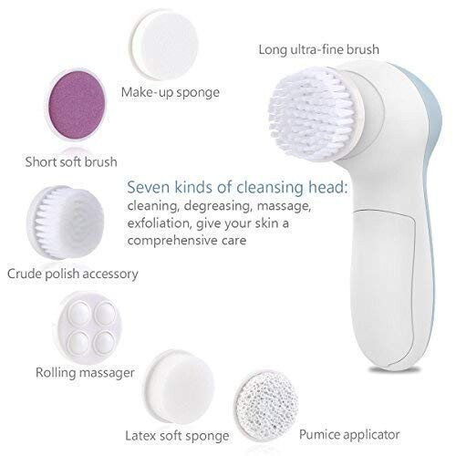 ALWAFLI 5 in 1 Face Facial Exfoliator Electric Massage Machine