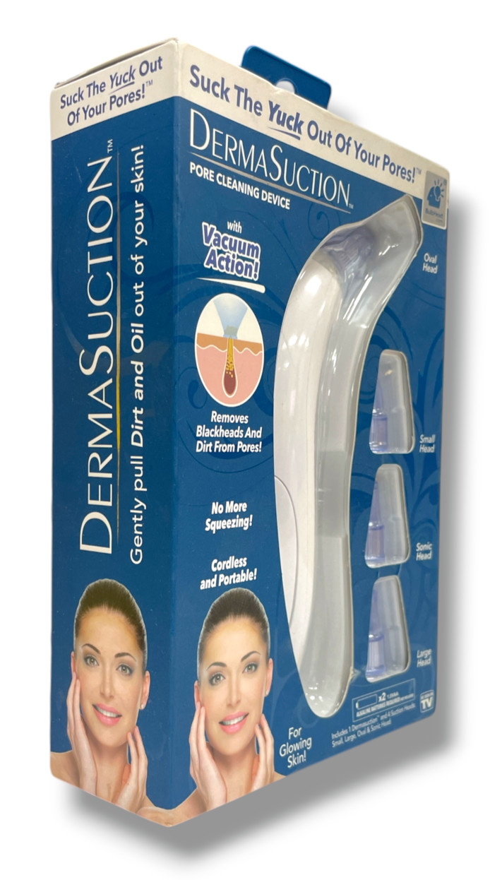 DermaSuction Pore Cleansing Device with 4 Suction Heads, As Seen In Pics