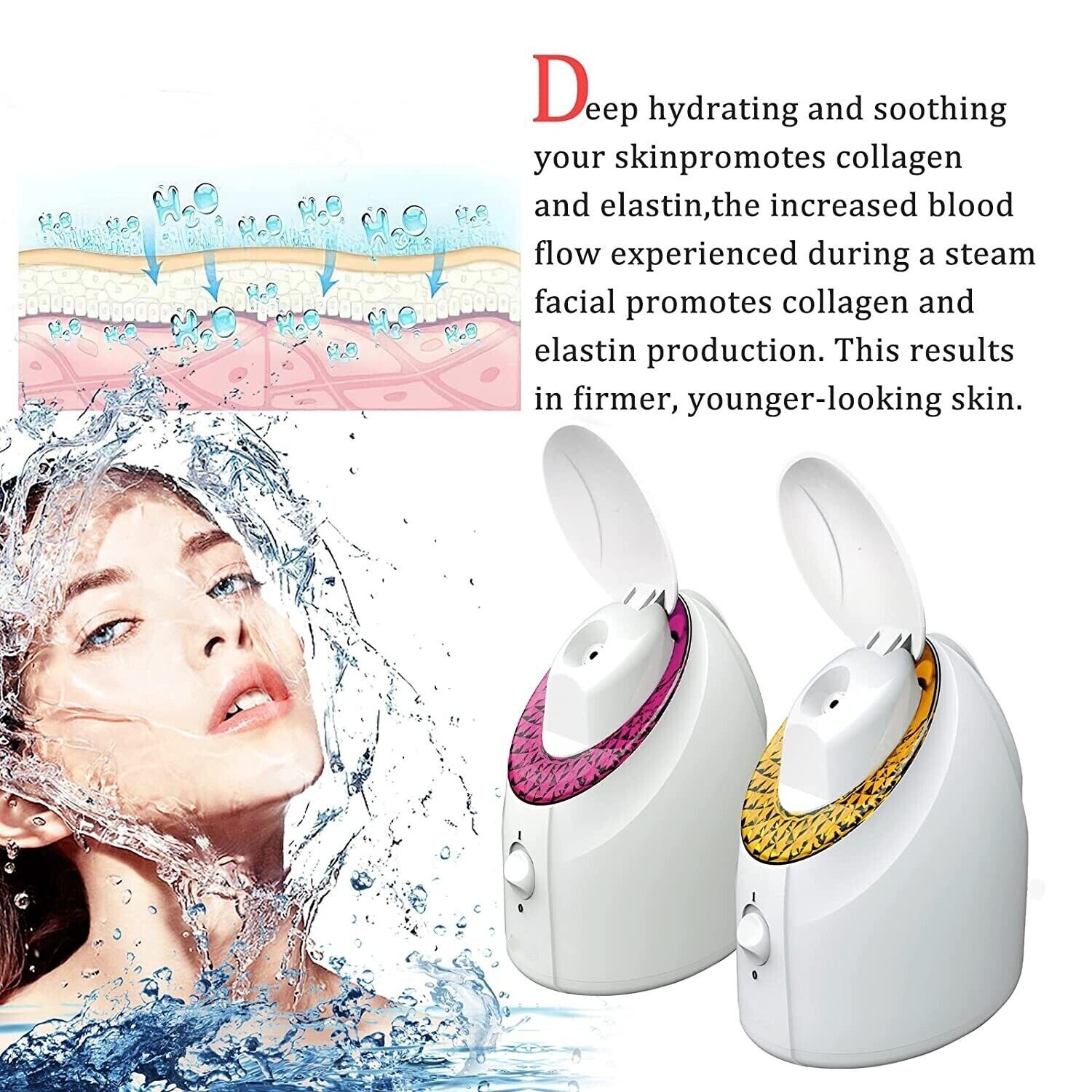 Vaporizador facial portatil sauna faciales casero limpieza de poros cara a vapor