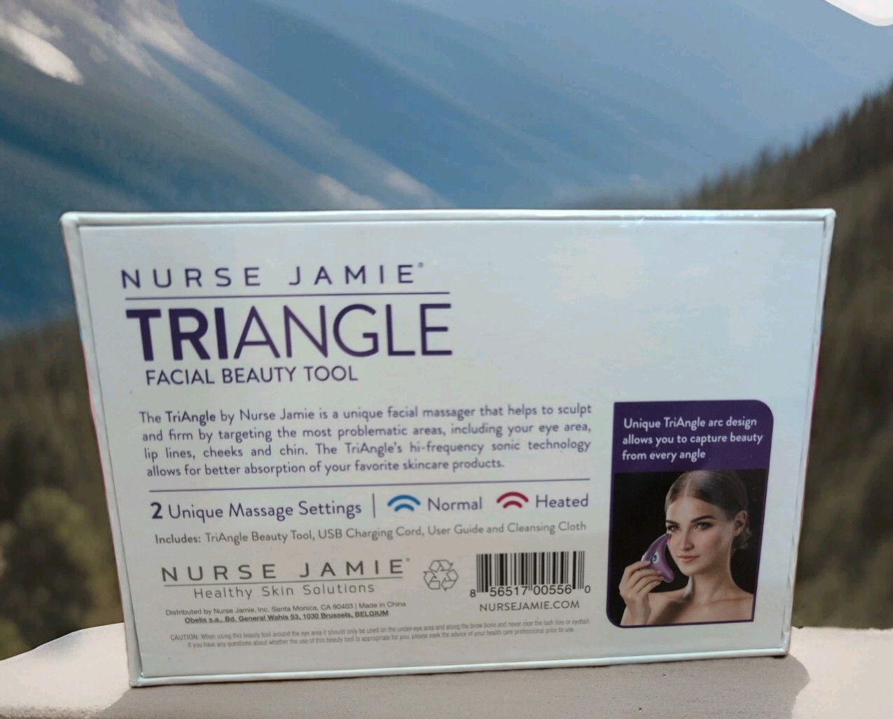 NURSE JAMIE Triangle Facial Beauty Tool Sonic Technology 2 Massage Settings
