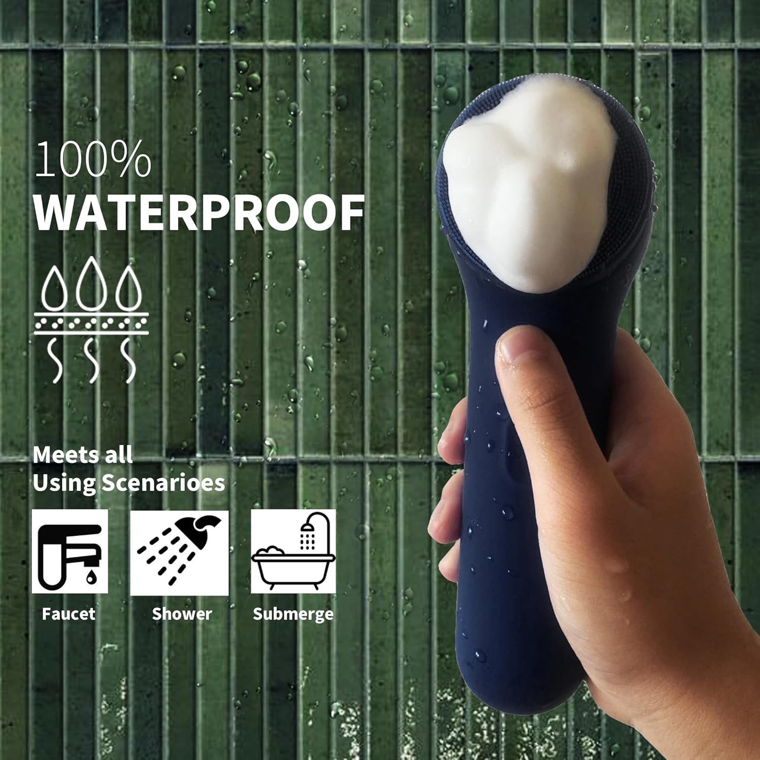 Spinning & V-Sonic Face Scrubber, 3.0 Facial Cleansing Brush, Waterproof & Re…
