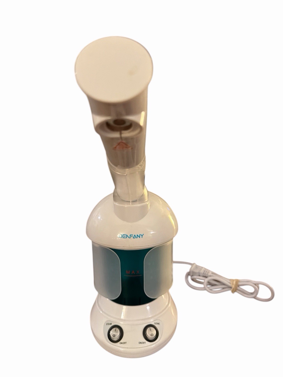 Denfany Nano Ion Hot Mist Facial Steamer Extendable Arm 360 Rotatable White