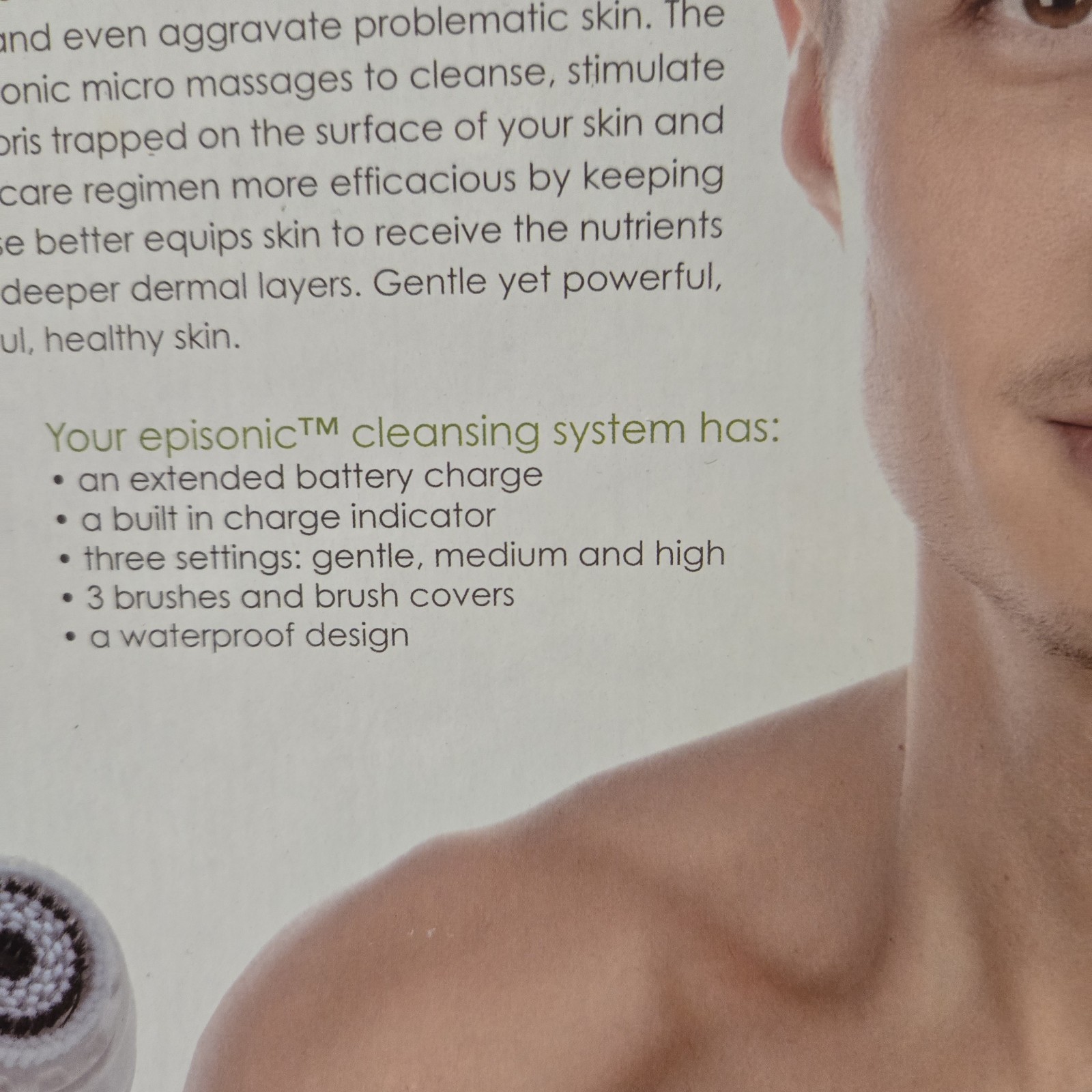 New Episonic Ultrasonic Renewal WATER-PROOF Cleansing System for Face and Body
