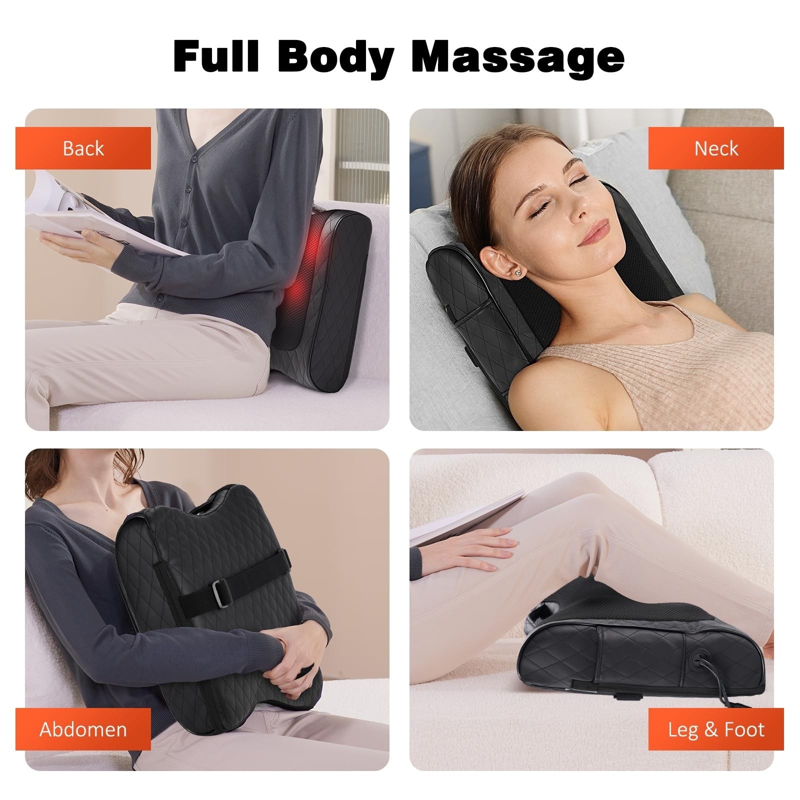 Back Massager with Heat, Percussion & Shiatsu 2-in-1 Massager for Lower Back …